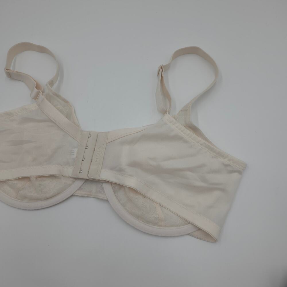 HSIA Bundle of Two Enchante Unlined Lace Underwire Bra Black Cream Size 40DD - Picture 9 of 10